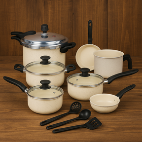 BLACK FRIDAY Jogo de Panelas Antiaderente 10 Peças Panela de Pressão Fechamento Externo 2.5L