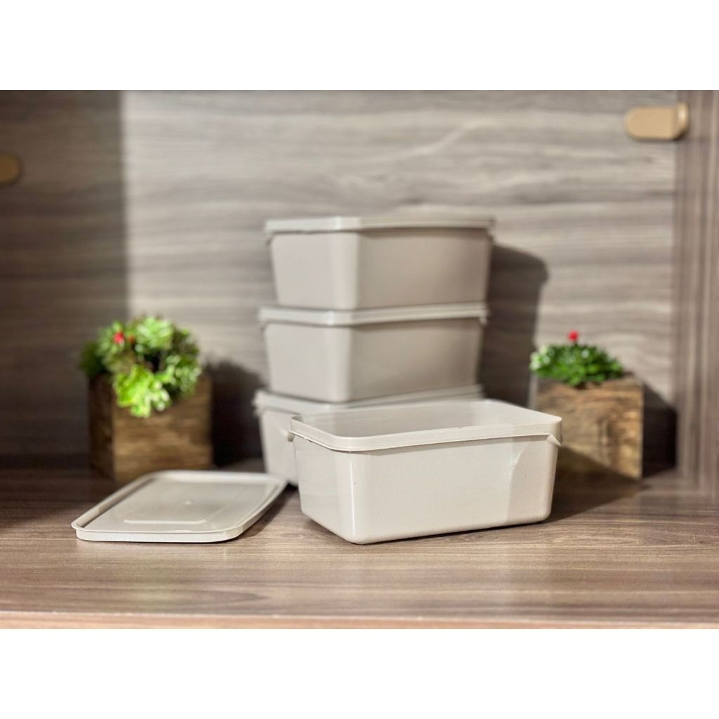 Kit 12 Potes Plástico 1 Litro com Tampa Hermética, Multiuso Cozinha, Marmita e Armazenamento de Alimentos