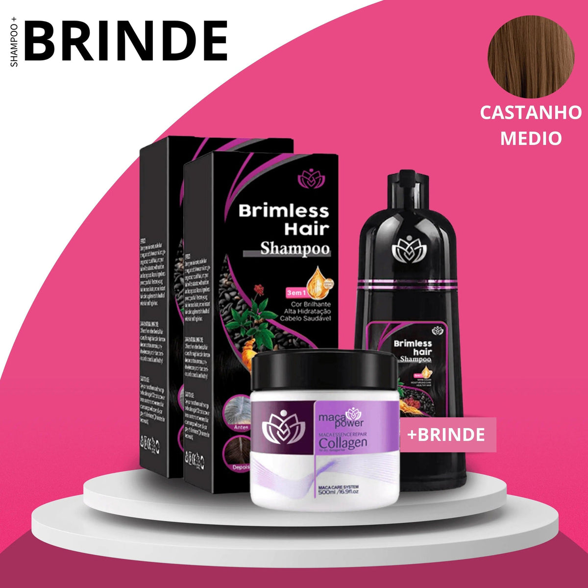 Black Friday Compre 1 e LEVE 2 Shampoo Brimless Botânico 3 em 1 + BRINDE EXCLUSIVO