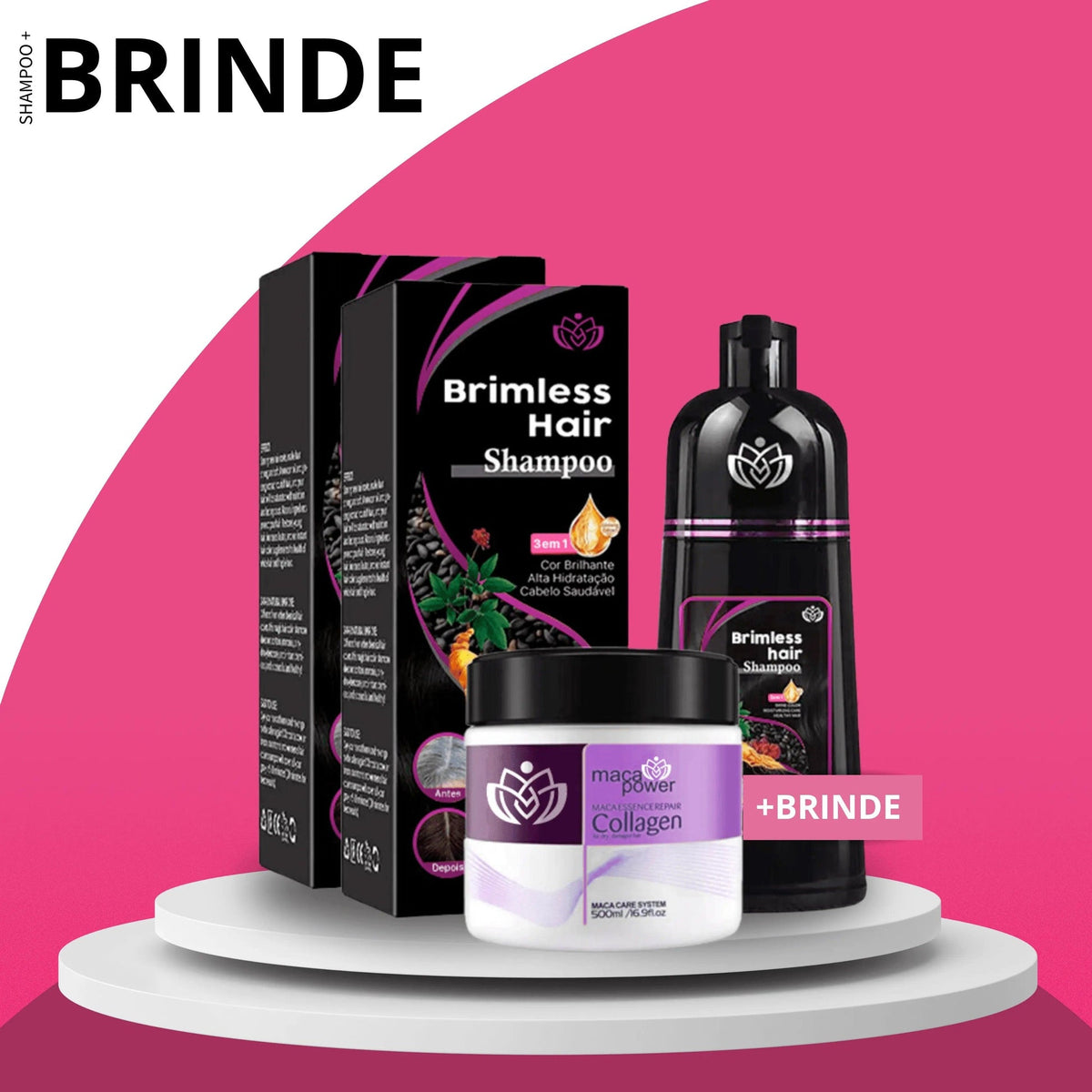 Black Friday Compre 1 e LEVE 2 Shampoo Brimless Botânico 3 em 1 + BRINDE EXCLUSIVO