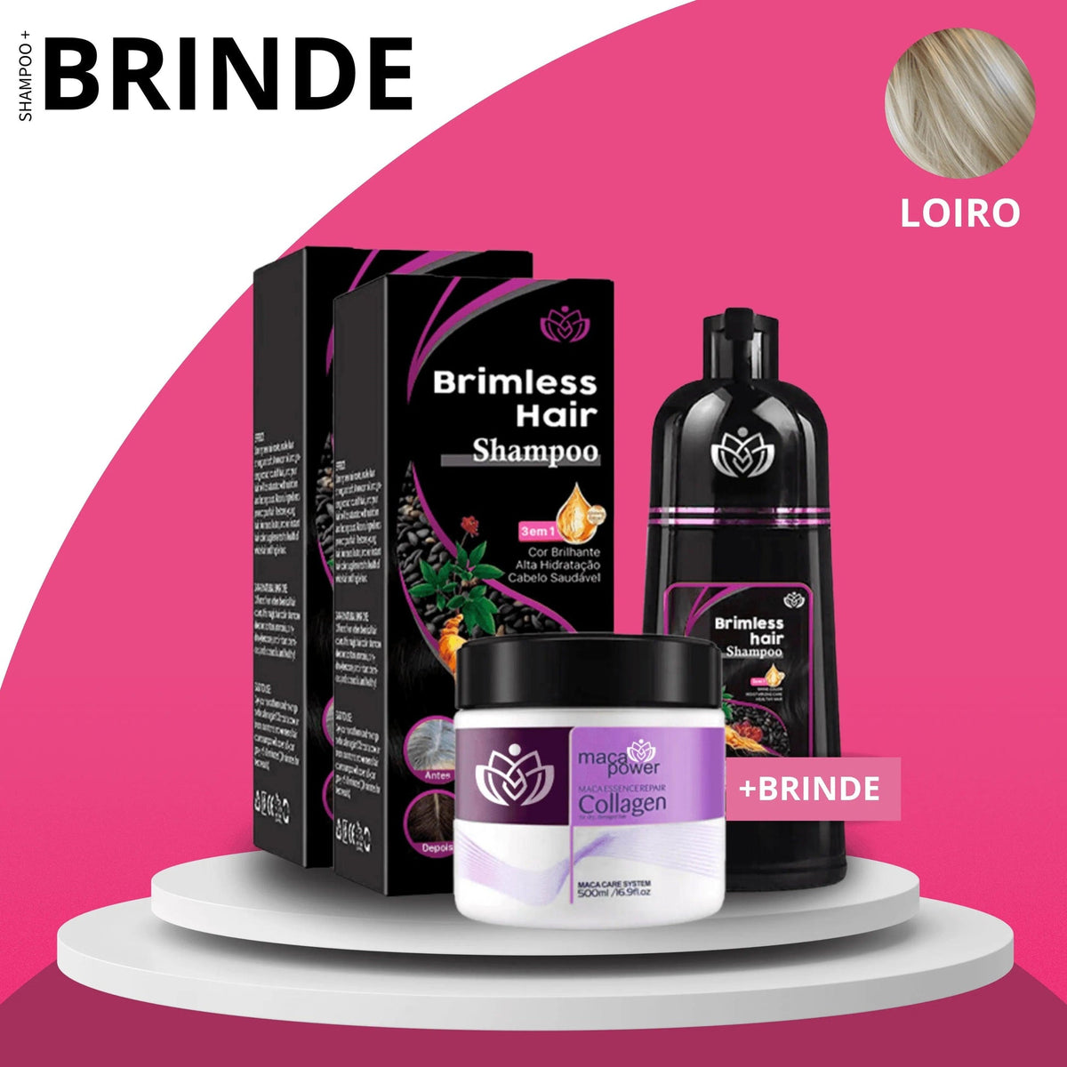 Black Friday Compre 1 e LEVE 2 Shampoo Brimless Botânico 3 em 1 + BRINDE EXCLUSIVO