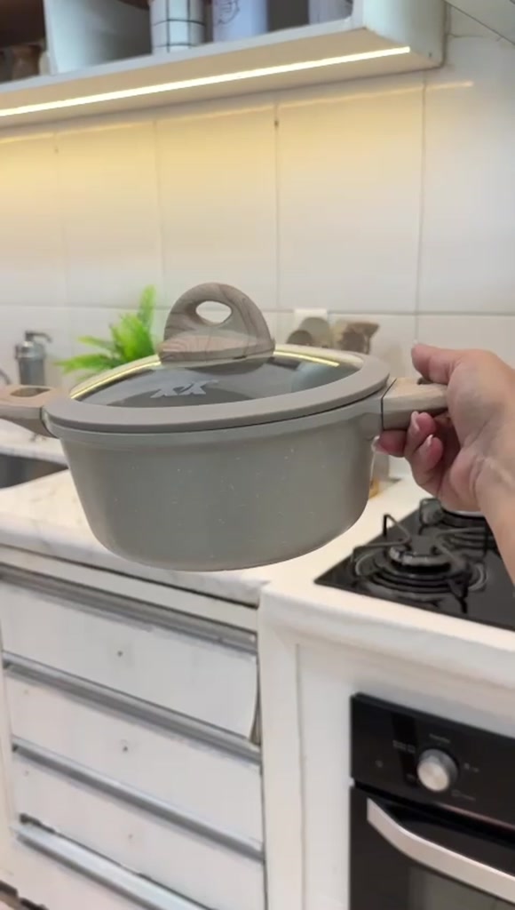 Black Friday Jogo de Panelas 5 Peças Revestido em Cerâmica Granito Antiaderente