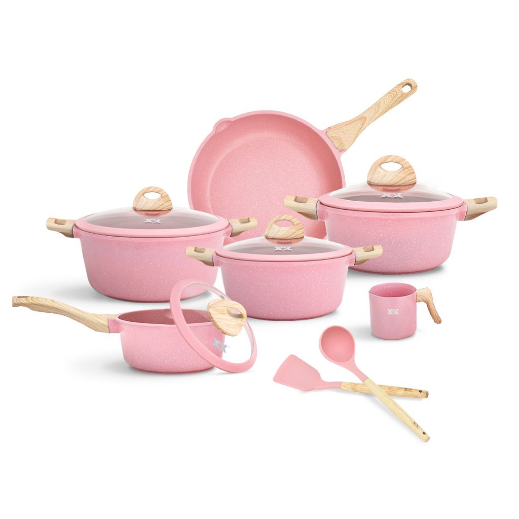 Black Friday Jogo de Panelas 5 Peças Revestido em Cerâmica Granito Antiaderente